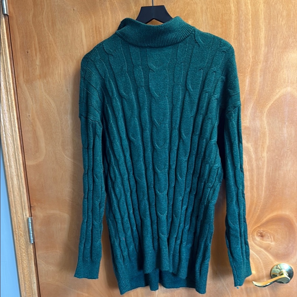 Lane Bryant Green Half-Zip Sweater - Picture 5 of 6